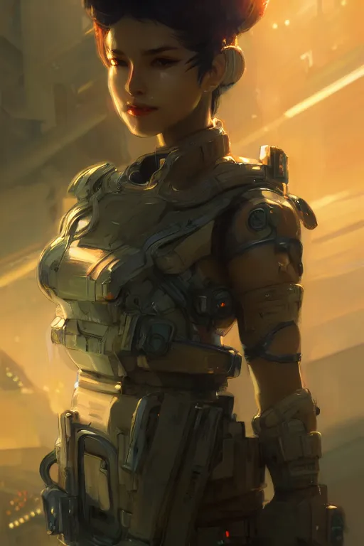 Prompt: portrait futuristic solider Girl, in future tokyo towertop, ssci-fi, fantasy, intricate, very very beautiful, elegant, human anatomy, neon light, highly detailed, digital painting, artstation, concept art, smooth, sharp focus, illustration, art by tian zi and craig mullins and WLOP and alphonse mucha