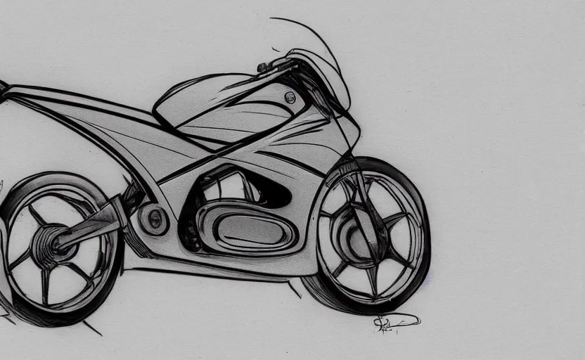 Image similar to 1 9 9 0 s yamaha sport motorcycle concept, sketch, art,