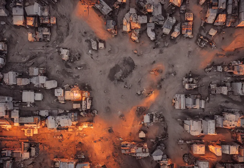 Image similar to accidentally wes anderson award - winning street photograph of a cosmic lunar norilsk russian city on moon, art by greg rutkowsky, trending on artstation, cinematic lighting, filmic grain, golden hour, detailed, 4 k