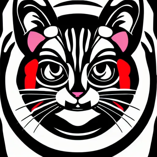 Image similar to portrait of a evil emperor kitten, sticker, highly detailed, colorful, illustration, smooth and clean vector curves, no jagged lines, vector art, smooth