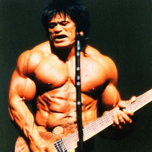 Image similar to hulk performing at woodstock