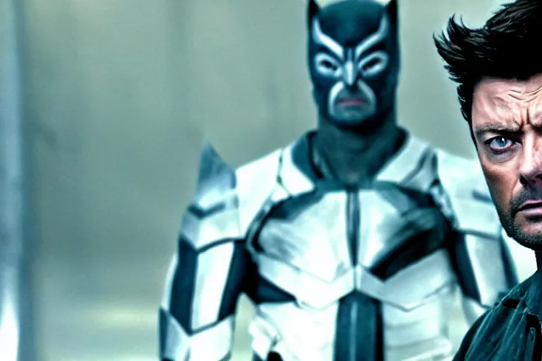 Prompt: film still frame of karl urban as wolverine, high quality