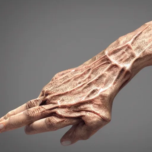 Image similar to photorealistic hand!!!!!, 4 k photorealism, by koryeba, andor kollar, pablo perdomo, serge minhulin, and anatomy for sculptors, trending on unsplash, 4 k quality, intricately defined, complexly detailed