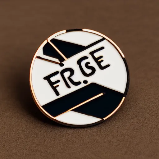 Image similar to a photo of a retro 1 9 6 0 s minimalistic clean fire warning enamel pin, studio lighting, behance