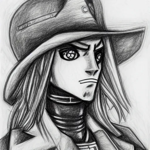 Image similar to gyro zeppeli pencil sketch