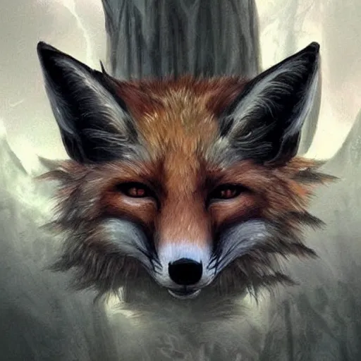 Prompt: a fox, dark fantasy art, epic fantasy art