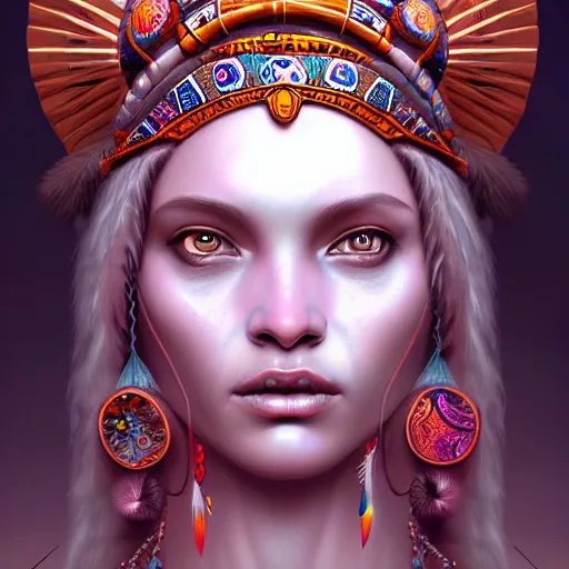 Image similar to tribe goddess, highly detailed, digital painting, artstation, concept art, soft light, sharp focus, illustration