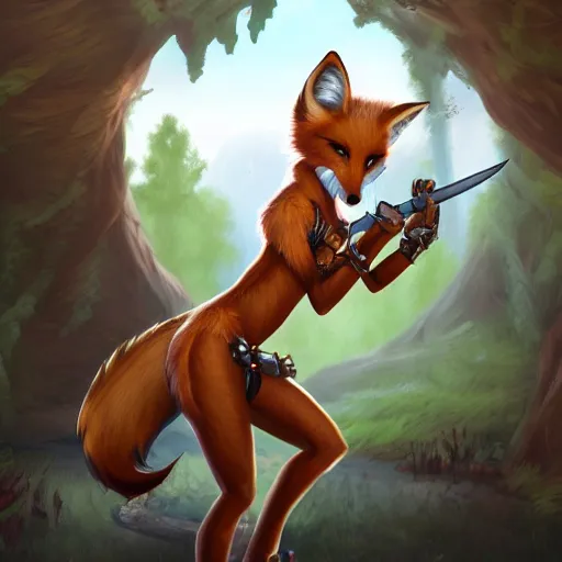 Prompt: award-winning extremely detailed FurAffinity fantasy art of a cute female anthro anthro warrior fox with a long tail, 4k, trending on FurAffinity