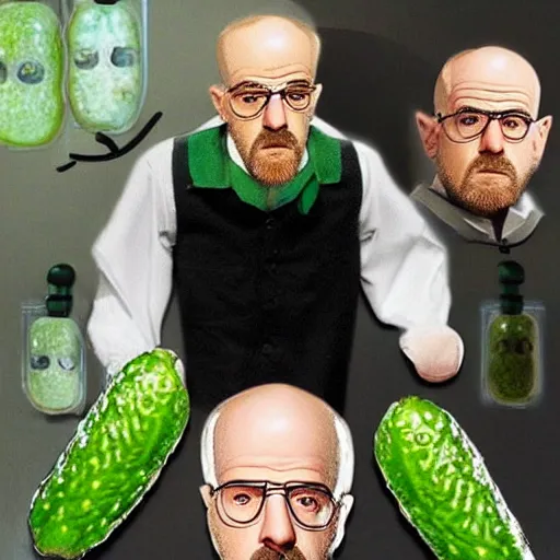 Image similar to HeisenRick turned himself into a pickle!