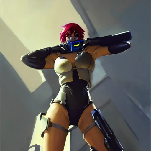 Image similar to greg manchess portrait painting of invisible armored motoko kusanagi as overwatch character, medium shot, asymmetrical, profile picture, organic painting, sunny day, matte painting, bold shapes, hard edges, street art, trending on artstation, by huang guangjian, gil elvgren, ruan jia, greg rutkowski, gaston bussiere