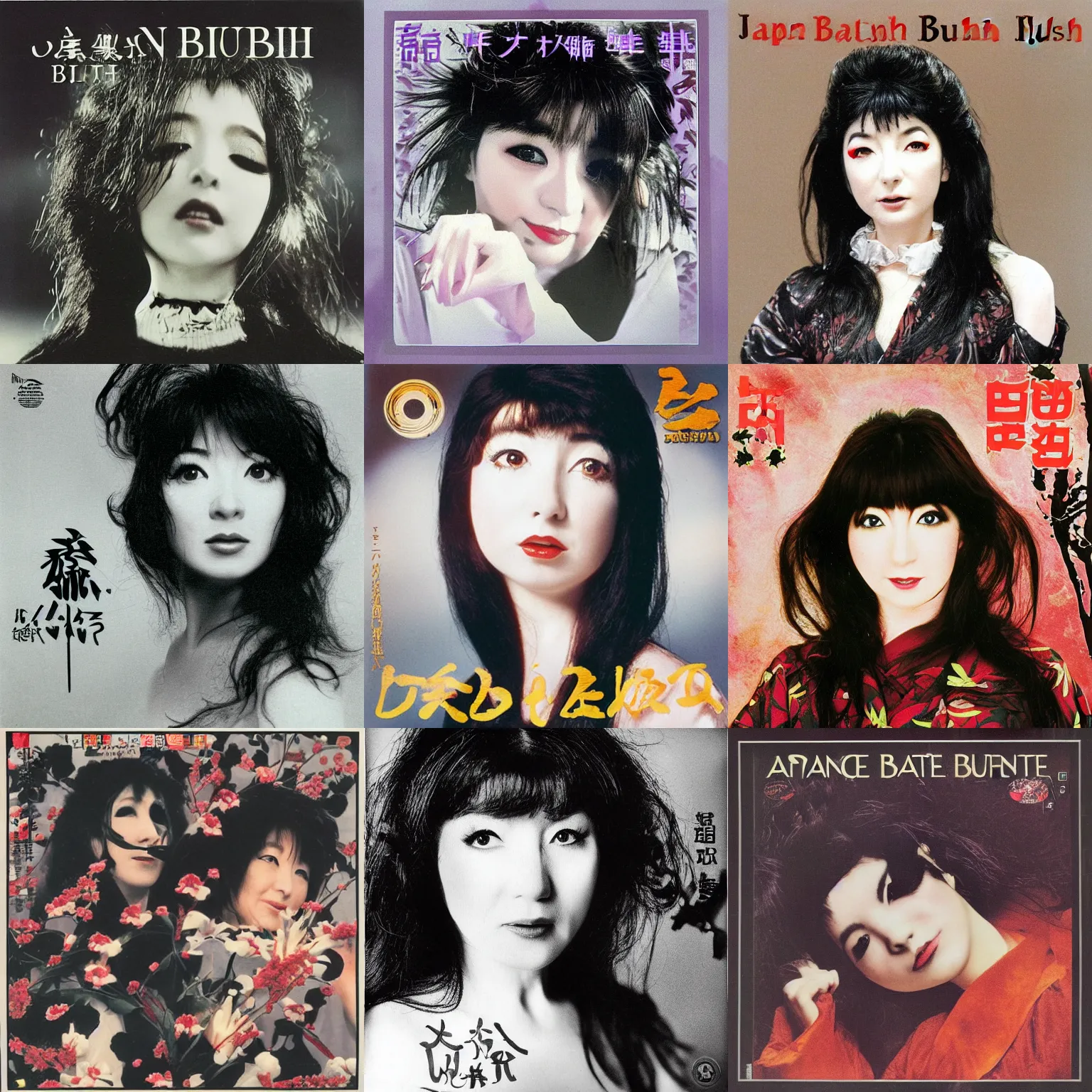 Image similar to japanese kate bush, album cover