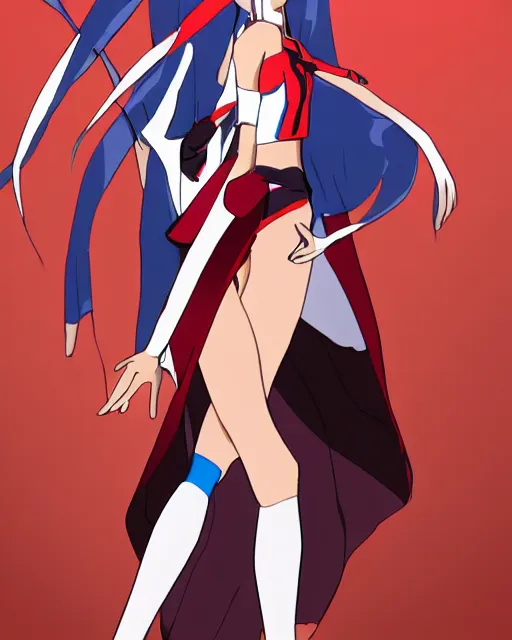 Prompt: female Kill La Kill character, full body shot