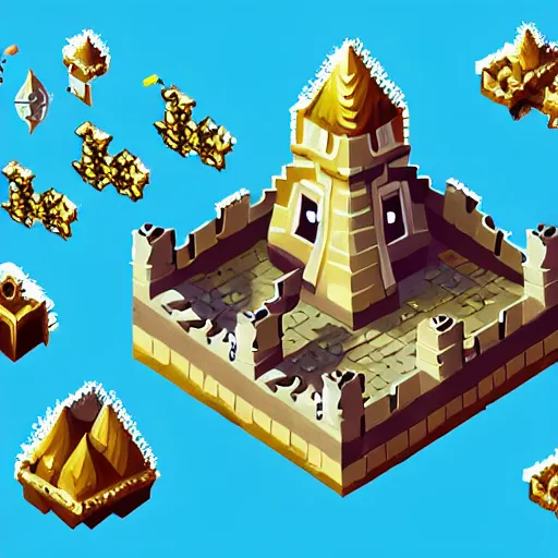 Prompt: flying castle location. game illustration, gamedev, game, design, mobile, aerial view, isometric, blizzard, playrix, nexters, intricate, elegant, pixel perfect, fantasy, highly detailed, digital painting, trending on artstation, sharp focus, by irina knk, by ann bruhanova, by zze festa, by tatiana gromova, 4 k