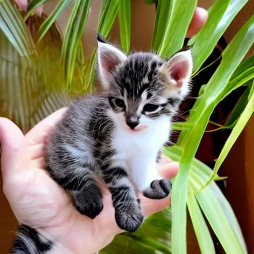 Image similar to kitten in a palm