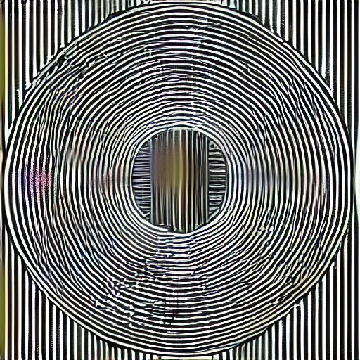 Image similar to optical illusion image, circles, squares, lines, black and white, subliminal, secret shape, hidden shape, message, illusion, visuals, waves, foucus, quality