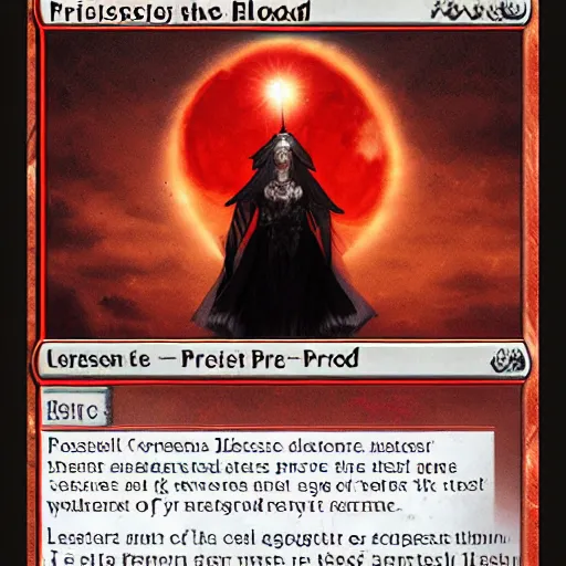 Image similar to priestess of the blood moon