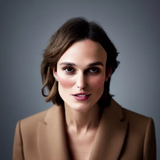 Prompt: portrait photo of president kiera knightley, photo by pete souza, sony 8 5 mm f / 1. 4