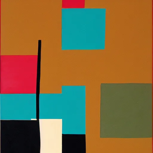 Prompt: A painting of an iphone, abstract painting in the style of Gary Hume and Tatsuro Kiuchi, flat colour-block style, geometric abstraction, earthy colours