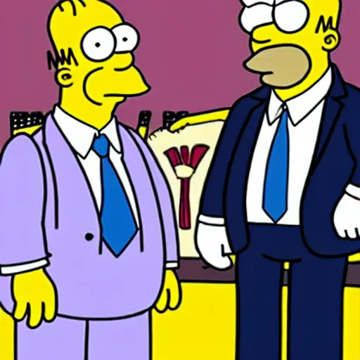 Image similar to donald trump meets homer simpson, comic book panels, drawing, white house,