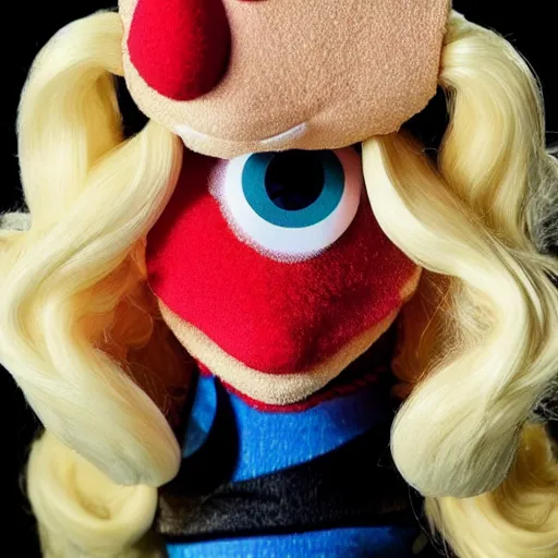 Image similar to Lady Gaga as a muppet