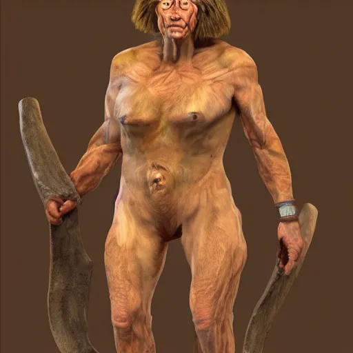 Image similar to Marjorie Taylor Green as a Neanderthal, ultra detailed