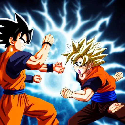 Prompt: goku vs naruto, style of berserk kentaro miura, highly detailed, extremely high quality, hd, 4 k, professional photographer, 4 0 mp, lifelike, top - rated, award winning, realistic, detailed lighting, detailed shadows, sharp, edited, corrected, trending