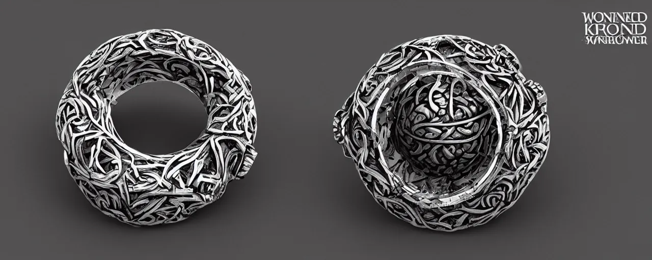 Prompt: wooden ring with a steel shield ornament, intricate, detail, ring, wood, steel, shield, tungsten, smooth shank, engravings, product design, jewelry, art by gerald brom, greg rutkowski and artgerm and james jean and zdzisław beksinski, 8 k, unreal engine, c 4 d