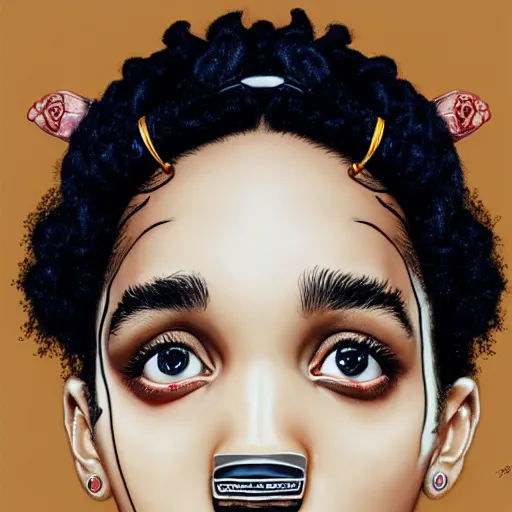 Image similar to fka twigs portrait by james jean and Jason Chan