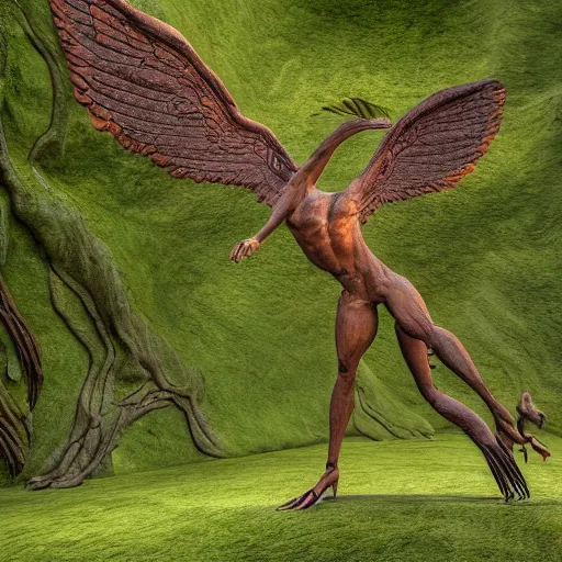Prompt: Archaeopteryx stand in front of some prehistoric trees, highly detailed, 4k, photorealistic