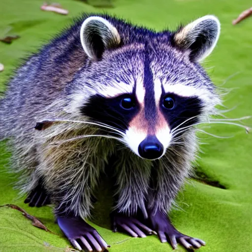 Prompt: raccoon with a spoon, hd photography