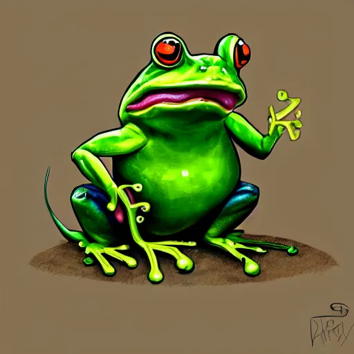 Prompt: gordan ramsey winning a frog, digital art, 4k, artstation