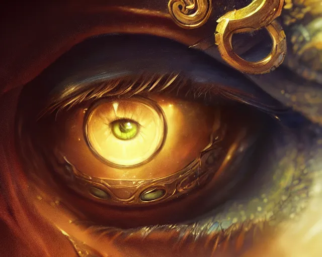 Image similar to very close up of an eye, deep focus, d & d, fantasy, intricate, elegant, highly detailed, digital painting, artstation, concept art, matte, sharp focus, illustration, hearthstone, art by artgerm and greg rutkowski and alphonse mucha