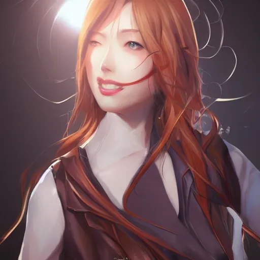 Image similar to kurisu makise, concept art, elegant, ultra highly detailed, digital painting, smooth, sharp focus, artstation, pixiv, art by Ina Wong, artgerm, rossdraws, sakimichan