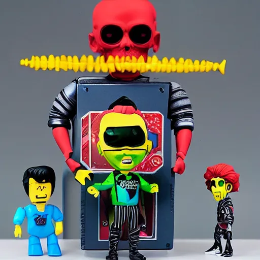 Image similar to quantum mechanics, stop motion vinyl action figure, plastic, toy, butcher billy style