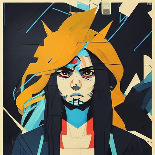 Image similar to Ibuki profile picture by Sachin Teng, asymmetrical, Organic Painting , Violent, Dark, Powerful, geometric shapes, hard edges, street fighter 3rd strike, graffiti, street art:2 by Sachin Teng:4