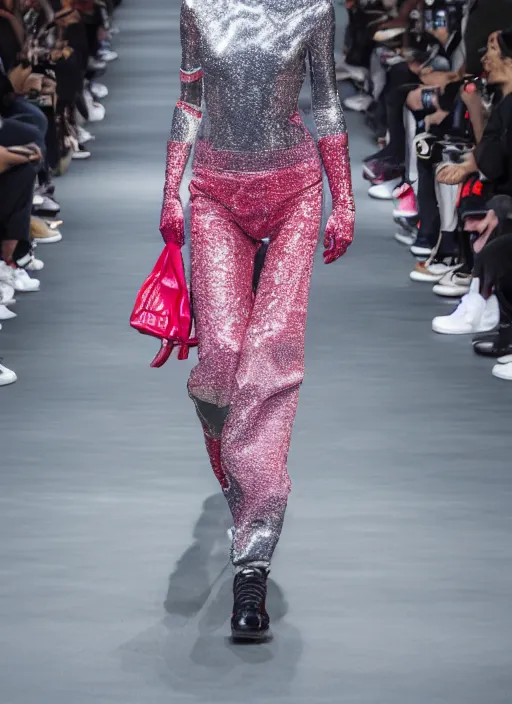 Image similar to hyperrealistic and heavy detailed Balenciaga runway show of marvel avengers , Leica SL2 50mm, vivid color, high quality, high textured, real life