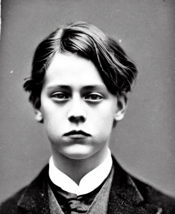 Image similar to victorian photograph of cole sprouse, 1 8 9 0 s photography, 1 9 0 0, realistic face, symmetrical face, detailed, grainy, edwardian, old photo