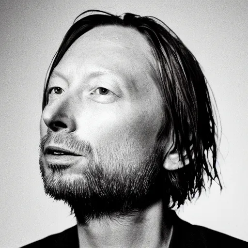 Image similar to Thom Radiohead frontman Yorke, singer songwriter