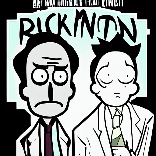 Image similar to Film noir rick and morty