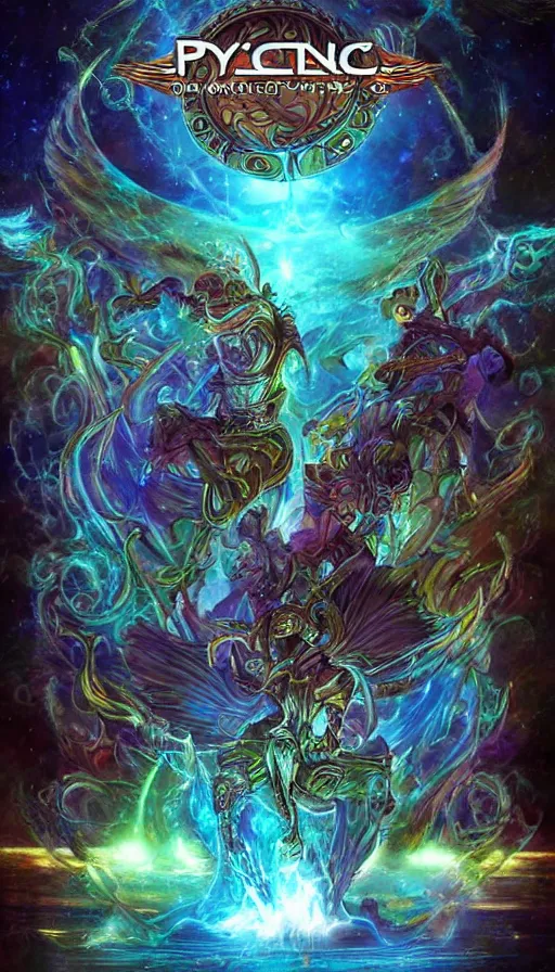 Image similar to psytrance artwork, from guild wars