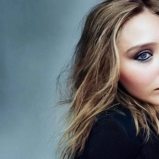 Image similar to elizabeth olsen mixed with jennifer lawrence