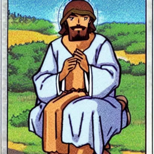 Image similar to jesus as a pokemon card