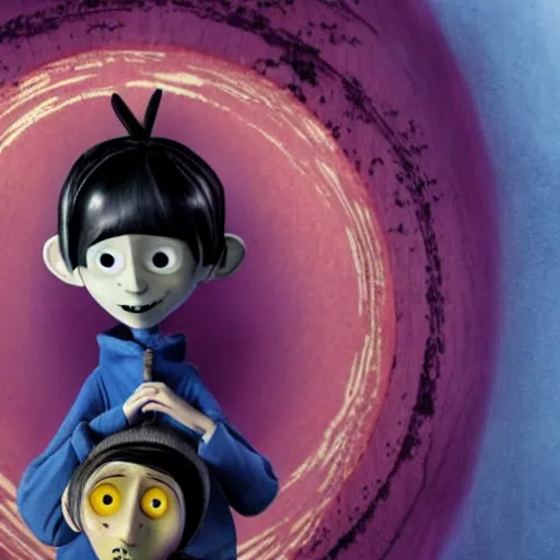 Image similar to A still of Coraline (2009), 4K, HD image