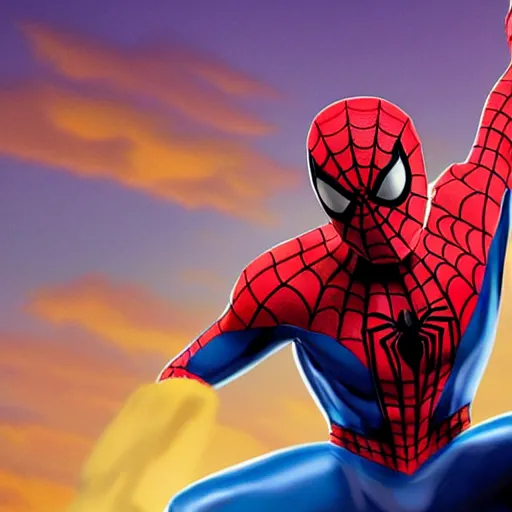 Image similar to spiderman by pixar