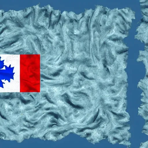 Prompt: quebec flag over the abraham plains and zombies coming out of the ground