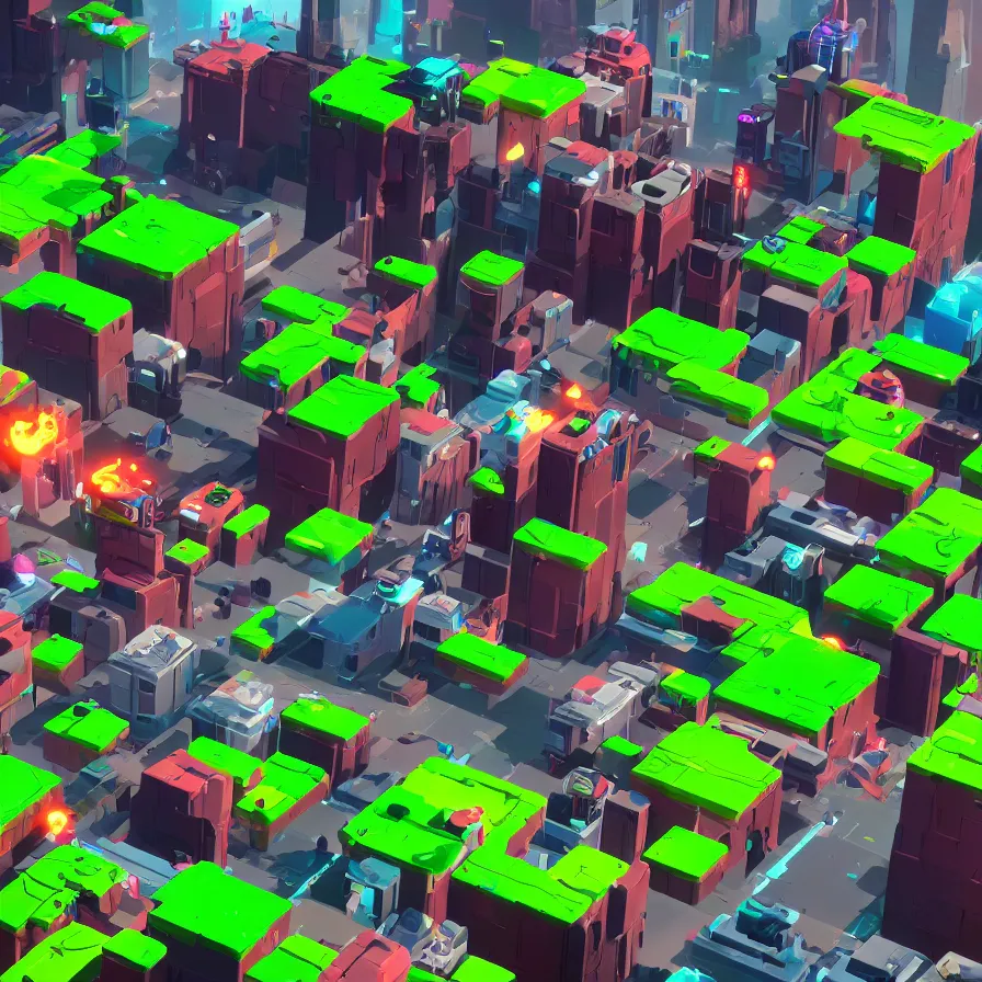 Image similar to sprawling cramped dystopian cityscape in risk of rain 2 ( 2 0 1 9 ), floating fragments of rubble, highly detailed 4 k 6 0 fps in - game risk of rain 2 ( 2 0 1 9 ) screenshot leak