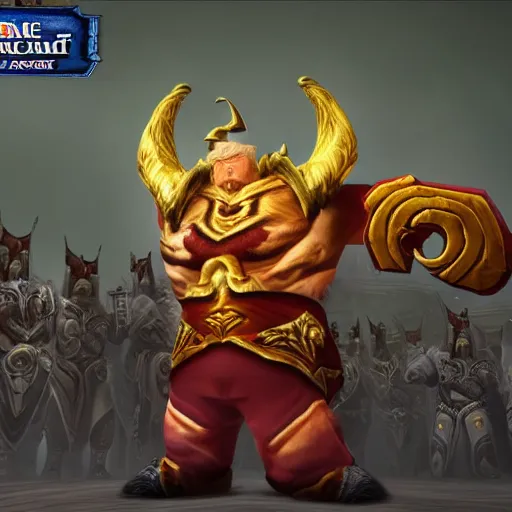 Prompt: Donald Trump as a unit in Warcraft 3, screenshot, 4k, high quality