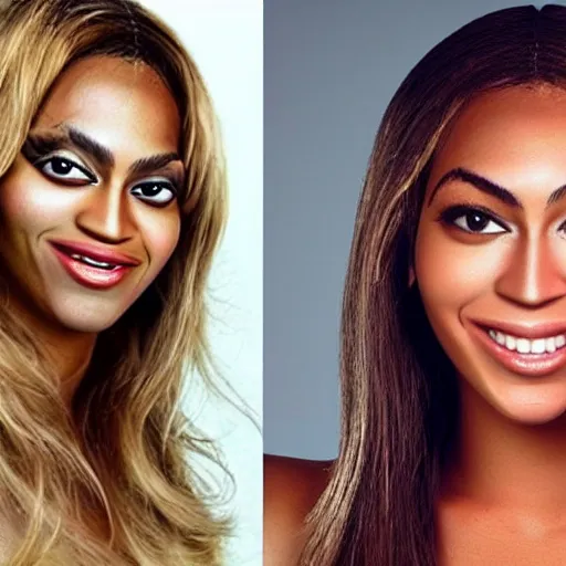 Image similar to bee with human face resembling beyonce