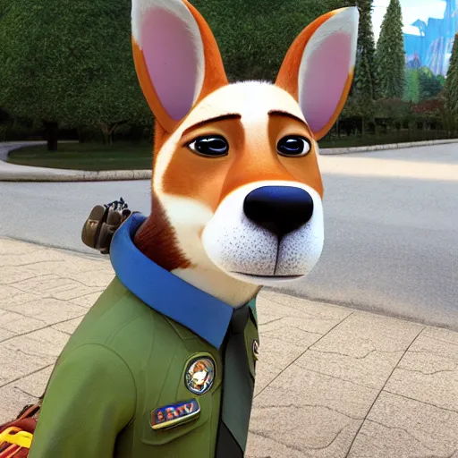 Prompt: zootopia character dog