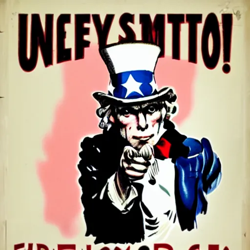 Prompt: uncle sam propaganda poster